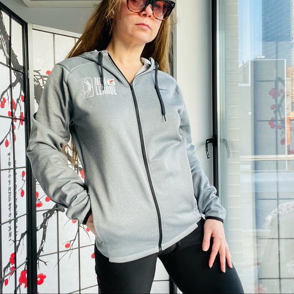 Nike NBA League Nike Hood Ribbed Textured Fleeced Jacket - Picture 15 of 17